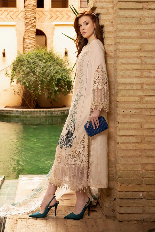 MARIA B LUXURY UN-STICHED 3 PC|14B
