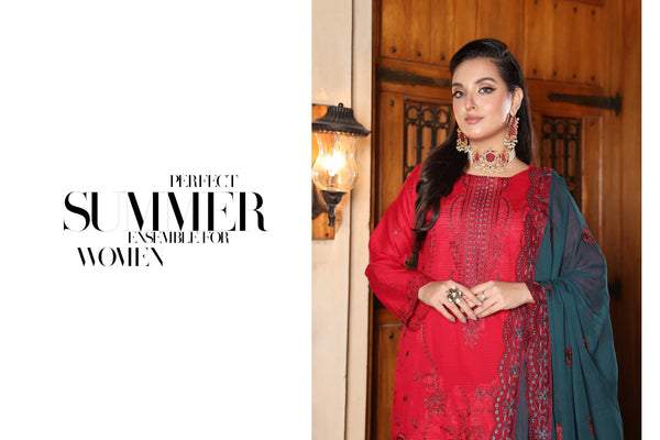 Republic By Dr Haris Unstitched 3 Piece Lawn Suit-REP-005