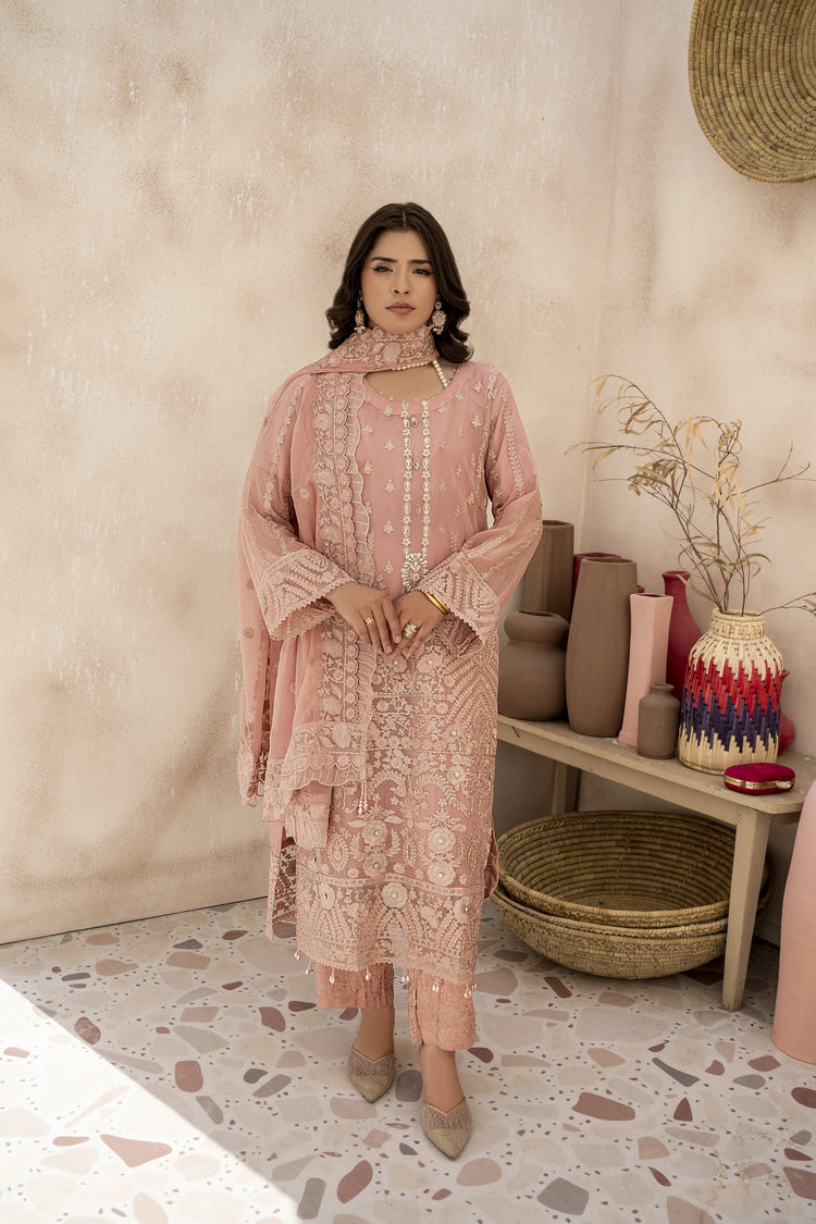 EMBROIDRED CHIFFON ZFHS-002