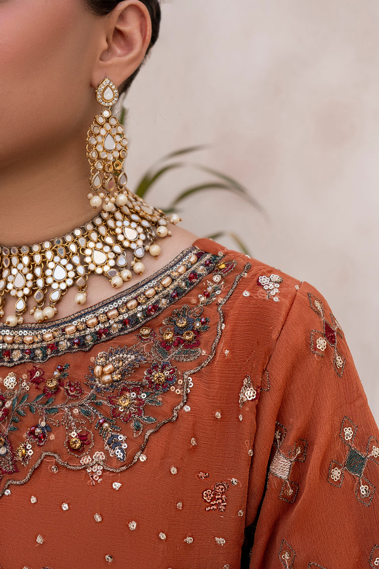 EMBROIDRED CHIFFON ZFHS-004