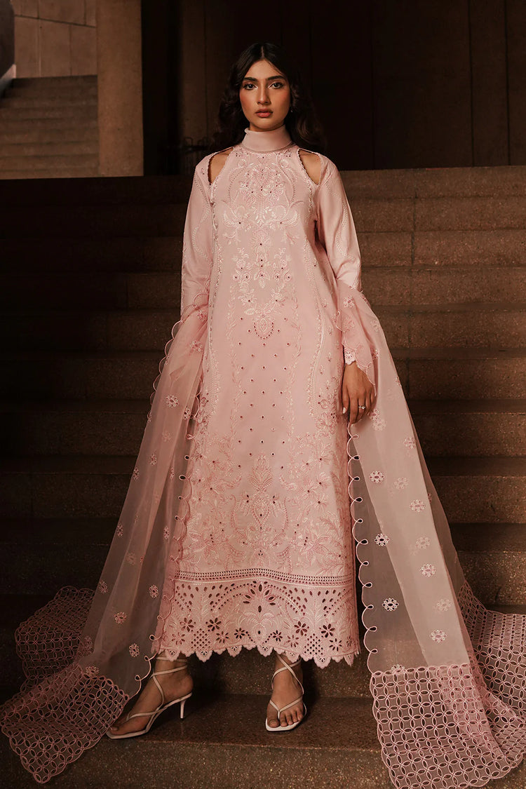 AFROZEH CHIKANKARI UN-STICHED 3PC|Rosella
