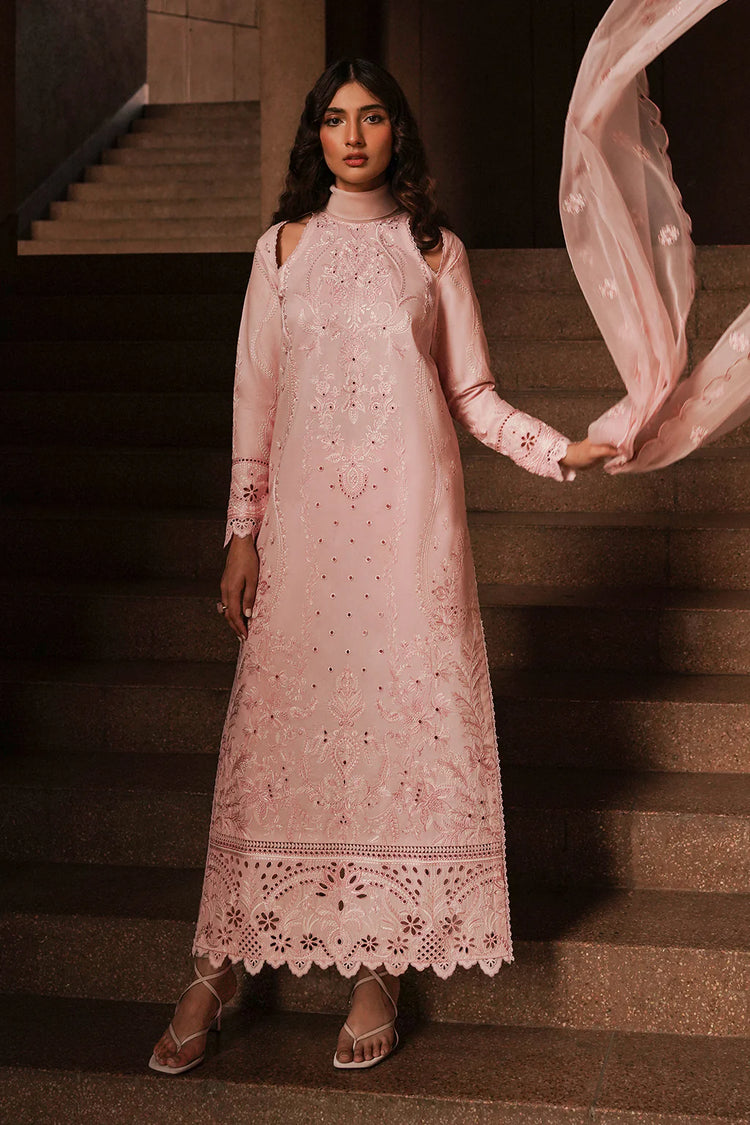 AFROZEH CHIKANKARI UN-STICHED 3PC|Rosella