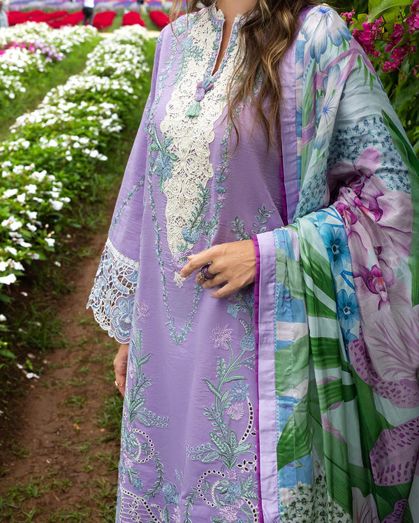 THE SECRET GARDEN BY MUSHQ UN-STITCHED 3PC | Dewdrop Dance