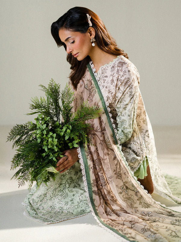FAIZA FAISAL PREMIUM LAWN | SAGE WHISPER