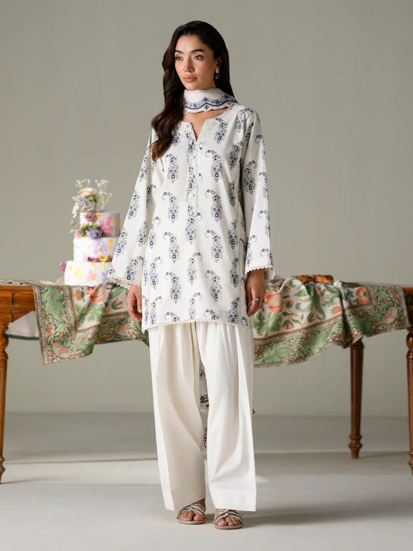 FAIZA FAISAL PREMIUM LAWN | IVORY PETALS