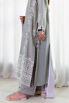 CROSS STITCH/ETHEREAL VEIL-3PC SATIN EMBROIDERED SUIT