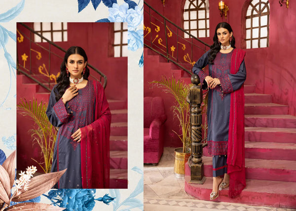 HUSN-E-JAHAAN EMBROIDERED LAWN | D-13
