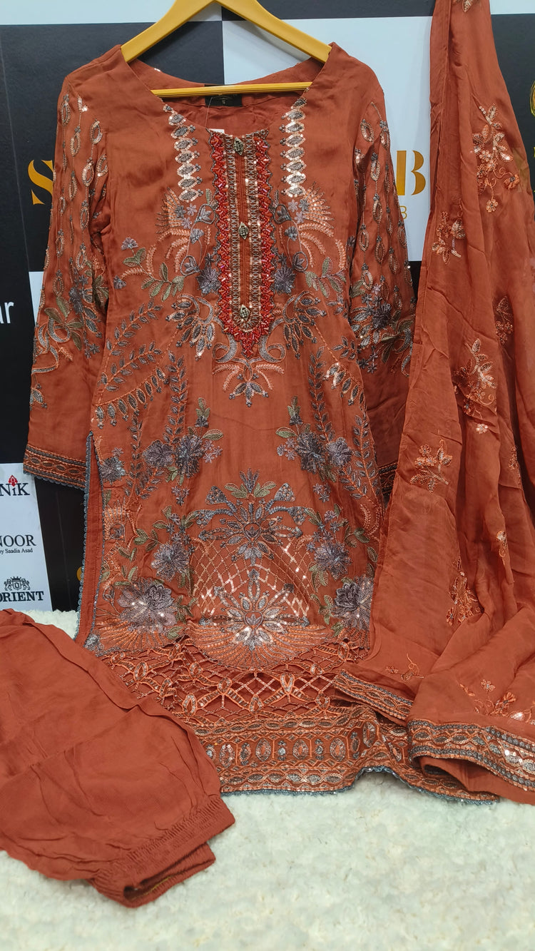 ARSHEEN BANO BY ZOYA AHMED HANDWORK STITCHED D-29