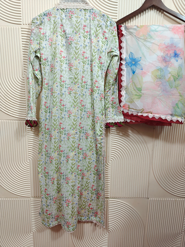 ZA AAMNA NOOR LUXUR LAWN PRET | D-01