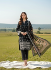 LAKHANY BY LSM UN-STITCHED 3PC | MIDNIGHT ELEGANCE