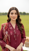 LAKHANY BY LSM UN-STITCHED 3PC | CRIMSON SERENITY