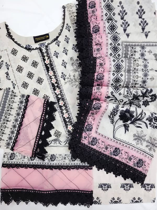 MAUSUMMERY STITCHED 3PC | D-06
