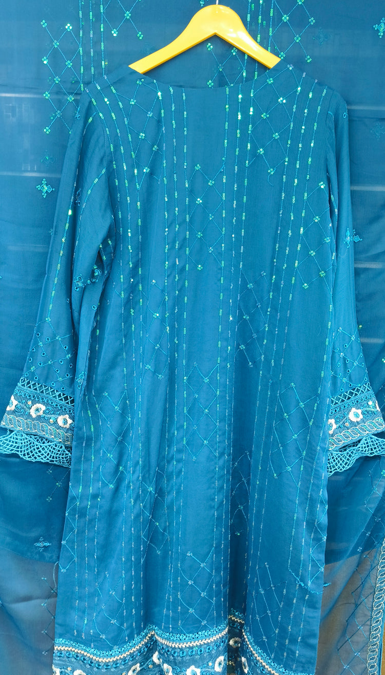 ZOYA AHMAD GUZEL CHIFFON STITCHED - D05