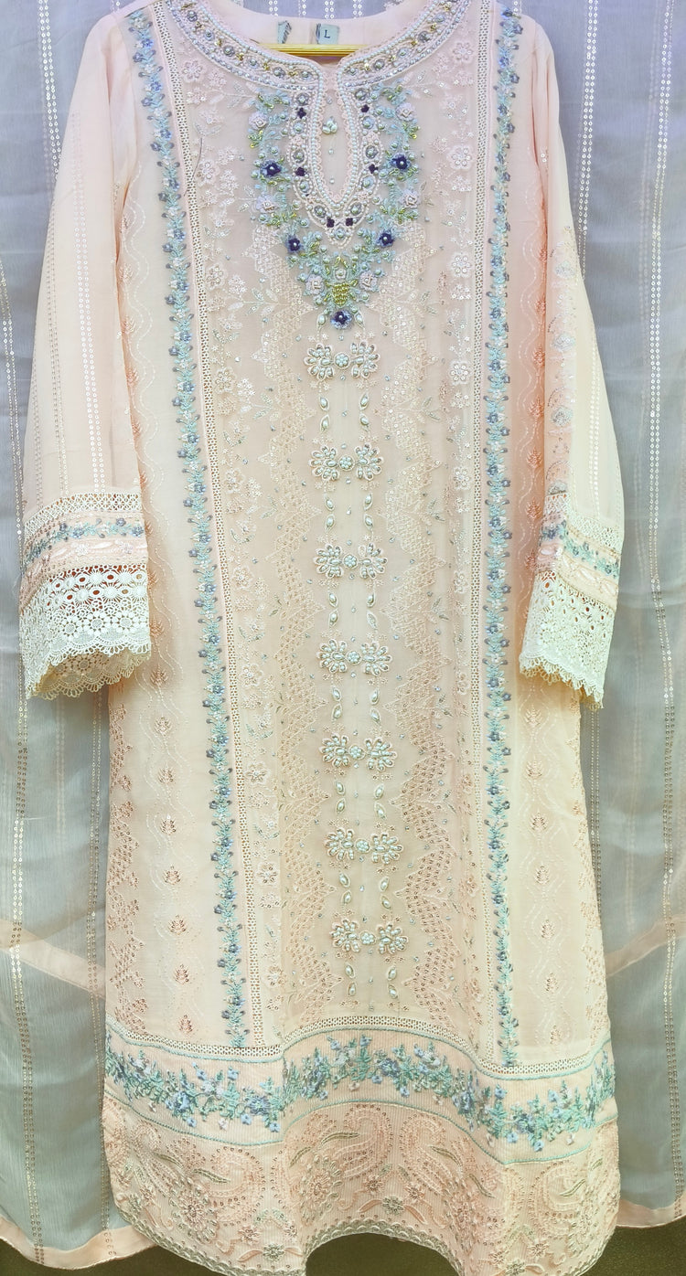 ZOYA AHMAD GUZEL CHIFFON STITCHED - D02
