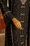 AKSHA SEMI-STITCHED HANDWORK CHIFFON 3PC | Midnight