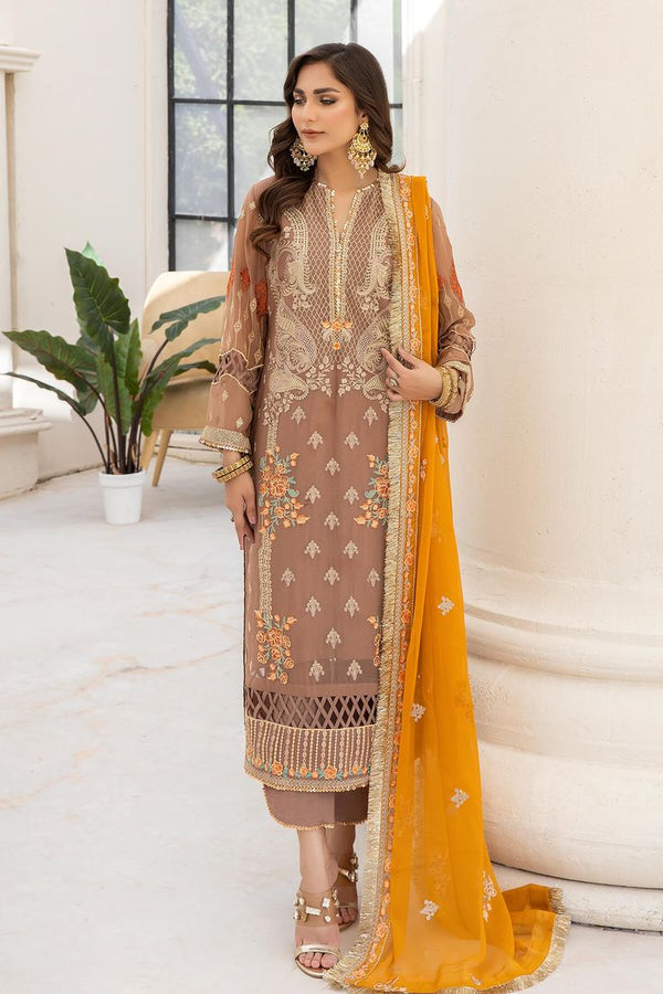 Naqsh Majestic By Imrozia Premium Unstitched Chiffon 3Pc Suit M-53 Eleonora