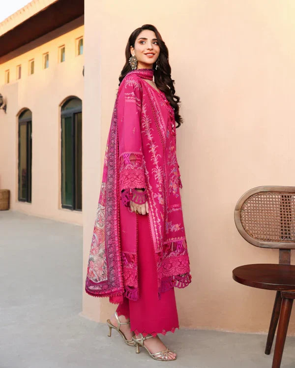SUMMER REVERIE BY ROHEENAZ UN-STITCHED 3PC | Ivoria