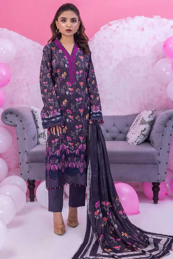 Gardenia Chikankari Lawn Un-stitched by zainab fazlani - GDP-107