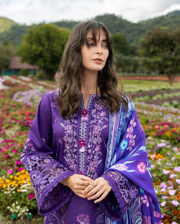 THE SECRET GARDEN BY MUSHQ UN-STITCHED 3PC | Lily Veil