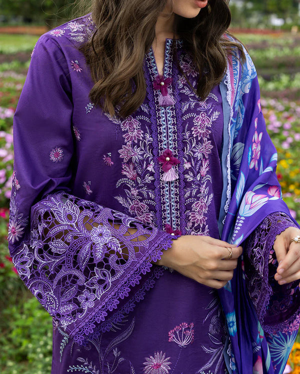THE SECRET GARDEN BY MUSHQ UN-STITCHED 3PC | Lily Veil