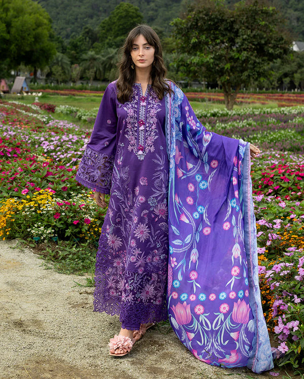 THE SECRET GARDEN BY MUSHQ UN-STITCHED 3PC | Lily Veil