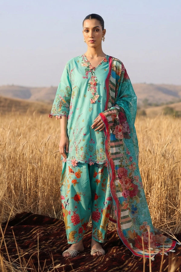 SANA SAFINAZ | M261-015A-CU Unstitched Muzlin Lawn 3 Piece Suit