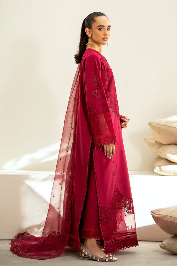 SAAD SHAIKH LUXURY UN-STICHED 3PC|BLUSH
