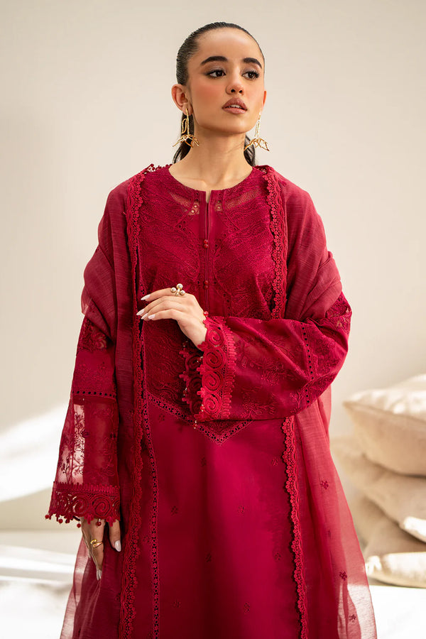 SAAD SHAIKH LUXURY UN-STICHED 3PC|BLUSH