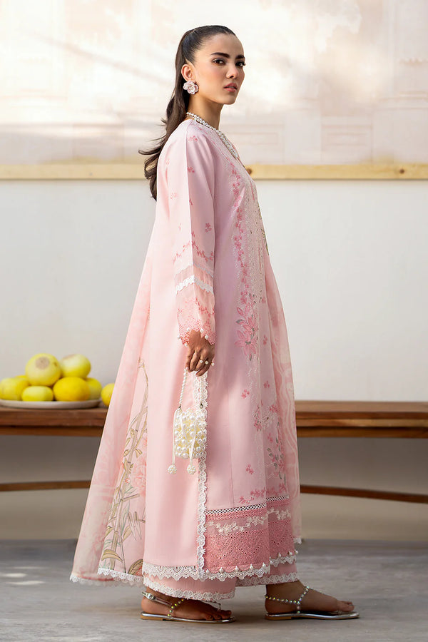 SAAD SHAIKH LUXURY UN-STICHED 3PC|PINK OASIS
