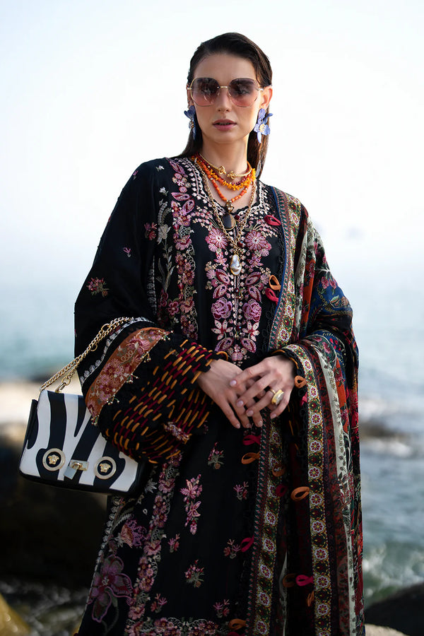 ALIF SIGNATURE LAWN|UN-STICHED 3PC| NOIR