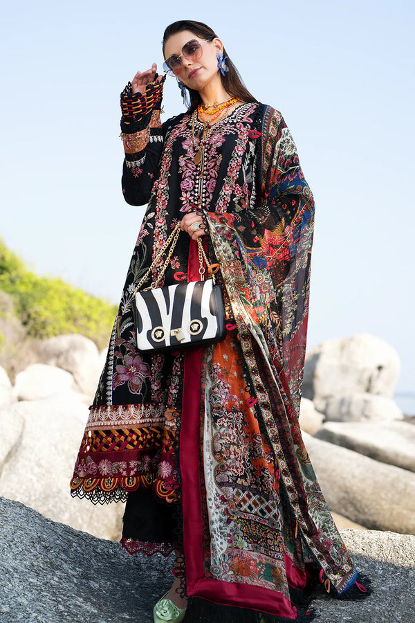 ALIF SIGNATURE LAWN|UN-STICHED 3PC| NOIR