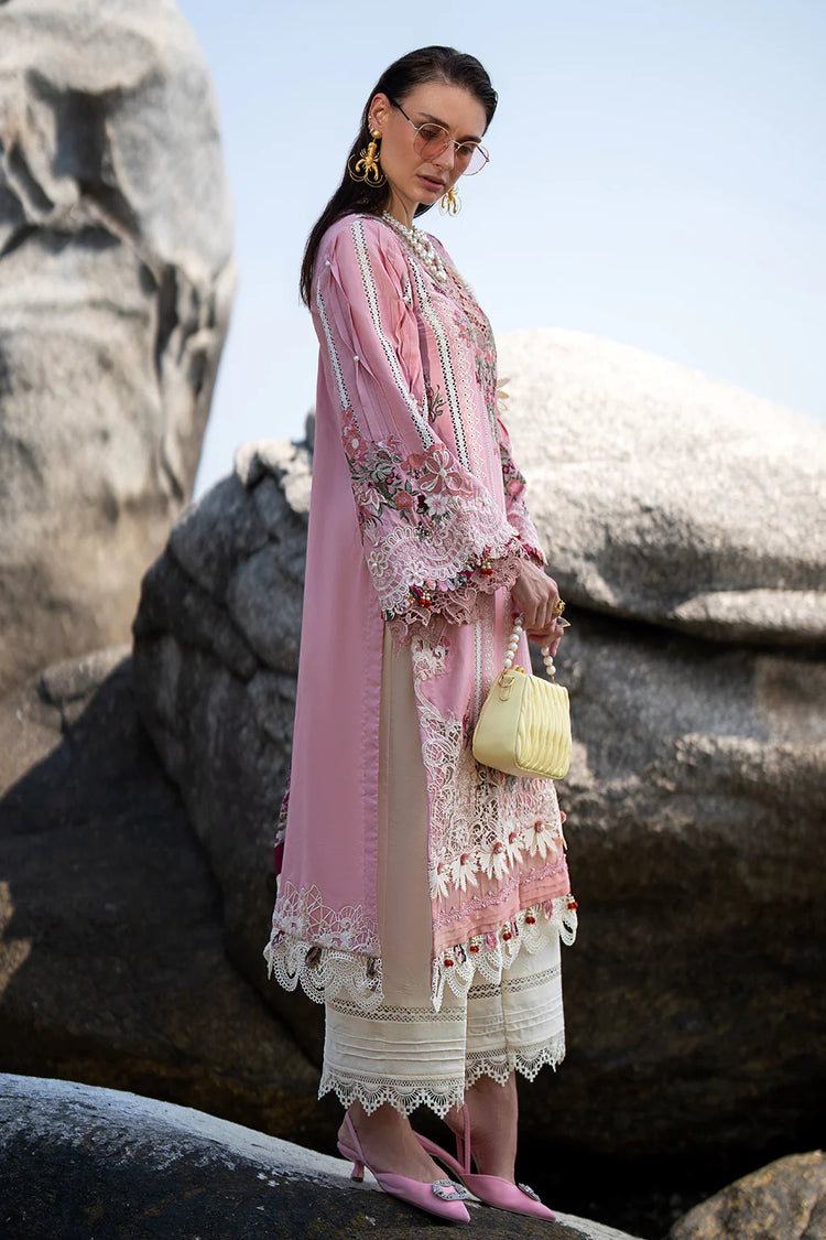 ALIF SIGNATURE LAWN|UN-STICHED 3PC| ROSY