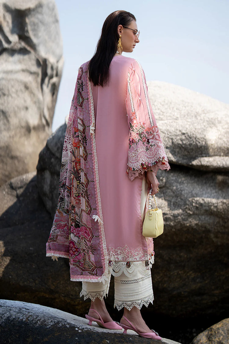 ALIF SIGNATURE LAWN|UN-STICHED 3PC| ROSY