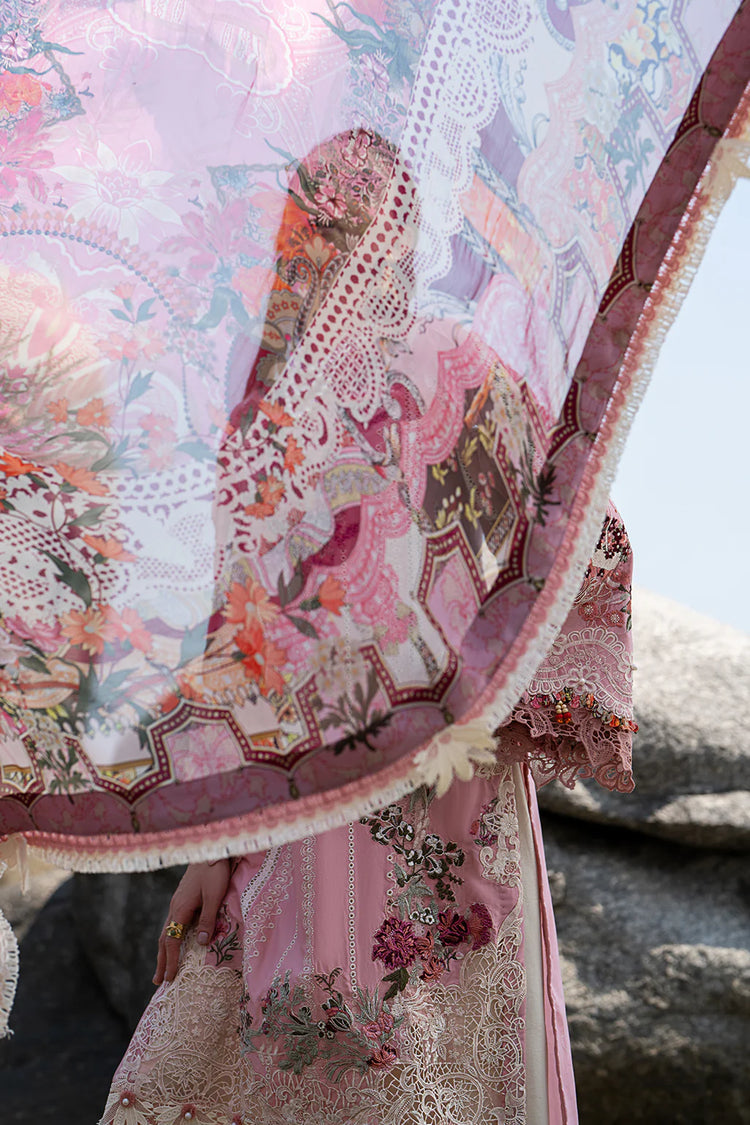 ALIF SIGNATURE LAWN|UN-STICHED 3PC| ROSY