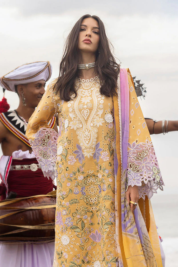 MANARAM BY MUSHQ UN-STITCHED 3PC | Gold Glow