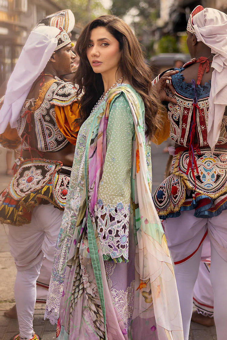 MANARAM BY MUSHQ UN-STITCHED 3PC | Glittering Grace