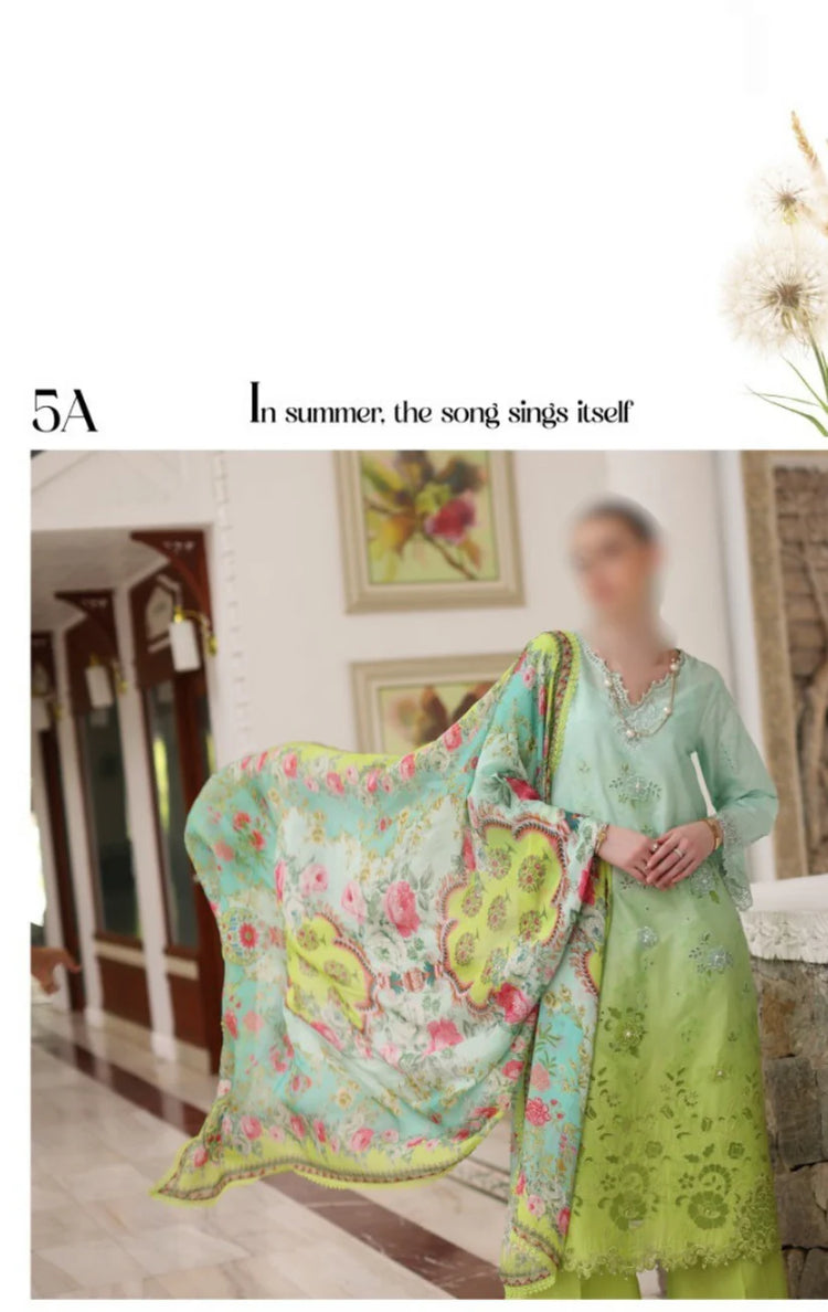 NOOR BY SAADIA ASAD LUXURY CHIKANKARI LUXURY LAWN | D-5A