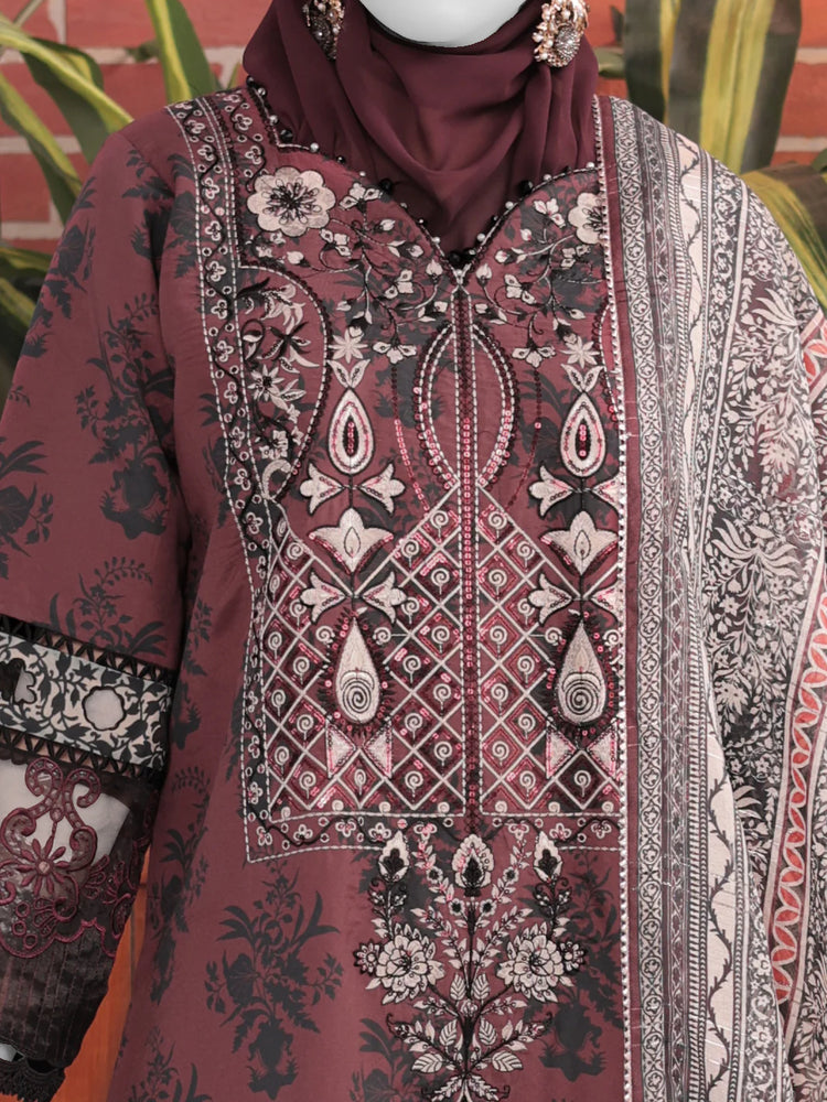 PANJNAD BY J. SEMI-STITCHED 3PC | PJ-ESSU-24-0706