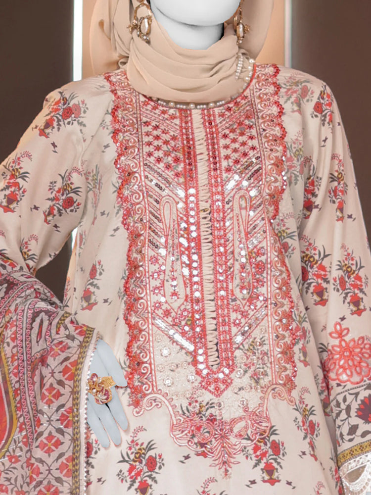 PANJNAD BY J. SEMI-STITCHED 3PC | PJ-ESSU-24-0707