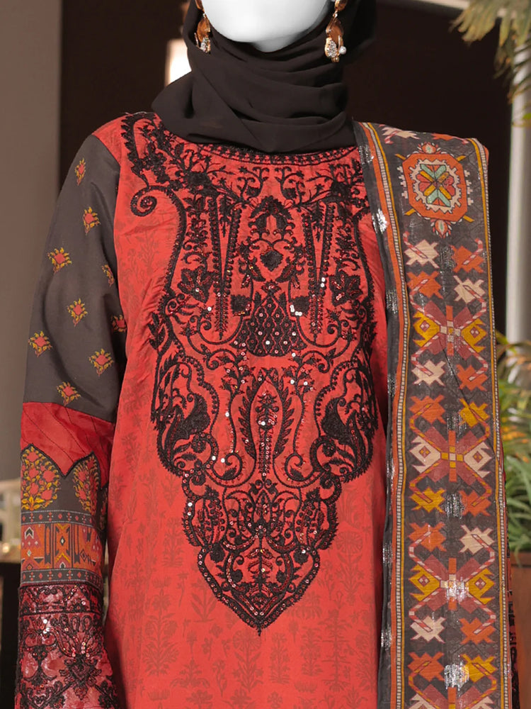 PANJNAD BY J. SEMI-STITCHED 3PC | PJ-ESSU-24-0709