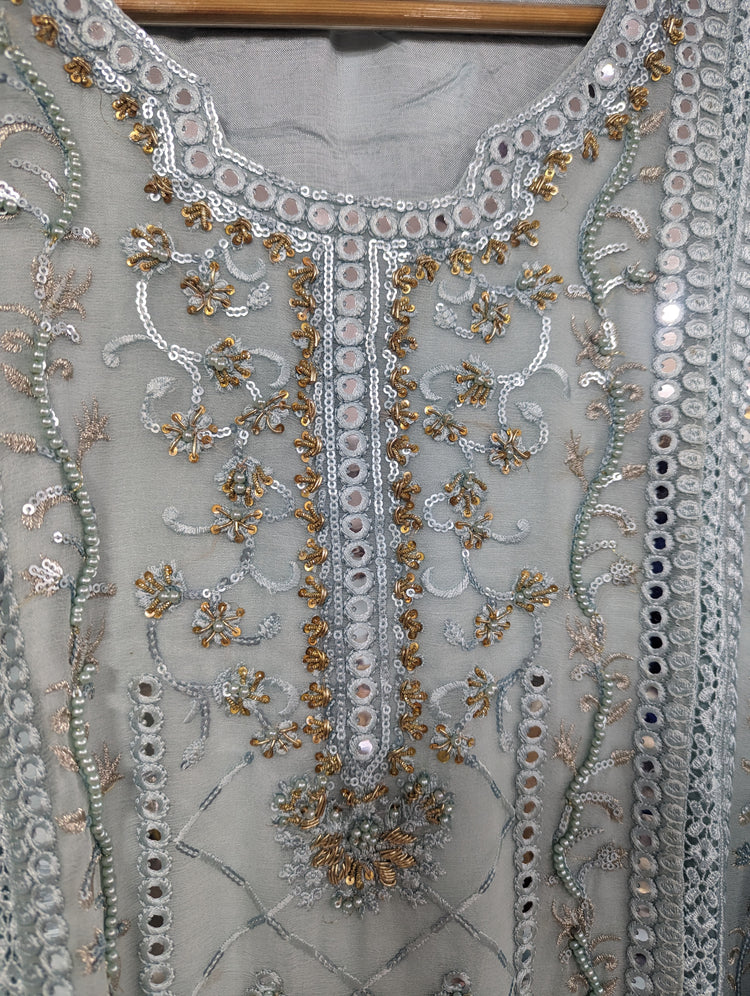 ZOYA AHMED MARIA FABRICS RTW D-10 ( LIGHT BLUE)