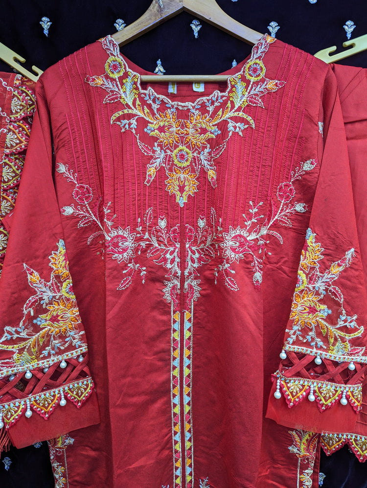ZOYA AHMAD ZAHRA COTTON NET STITCHED D-02