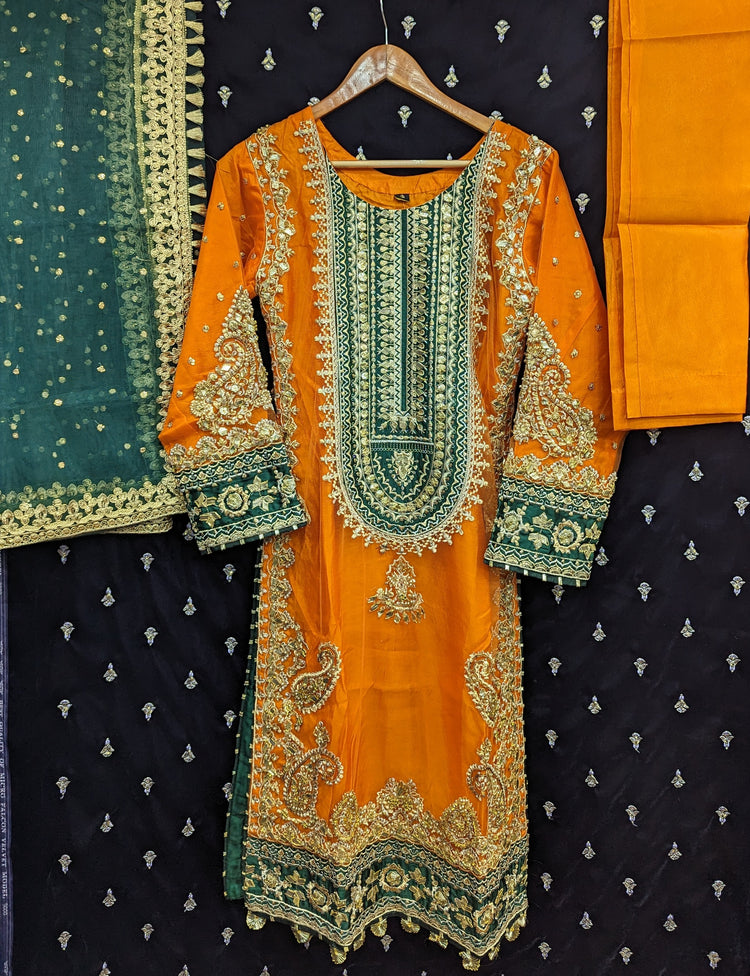 KARMA HEAVY STITCHED 24 3 PC STITCHED  D-11