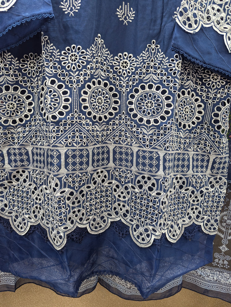 BIN SAEED CHIKANKARI STITCHED 2024 D-02