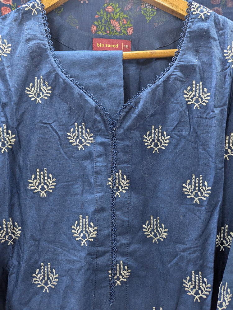 BIN SAEED CHIKANKARI STITCHED 2024 D-02