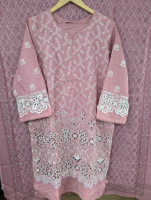 BIN SAEED CHIKANKARI STITCHED 2024 D-03