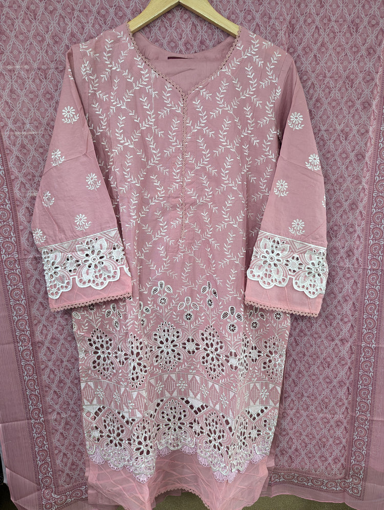 BIN SAEED CHIKANKARI STITCHED 2024 D-03