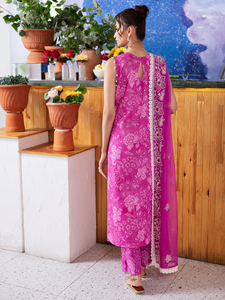 AFTERHOURS BY MAHNUR UN-STITCHED 3PC | Peach Bellini