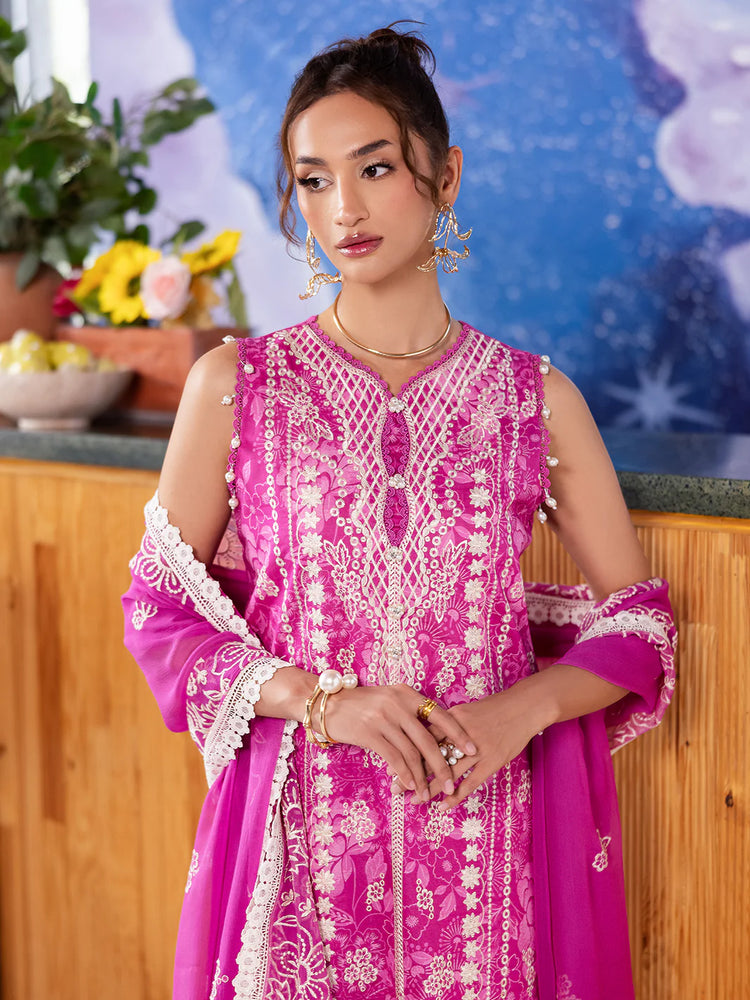 AFTERHOURS BY MAHNUR UN-STITCHED 3PC | Peach Bellini