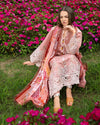 THE SECRET GARDEN BY MUSHQ UN-STITCHED 3PC | Peach Blossom